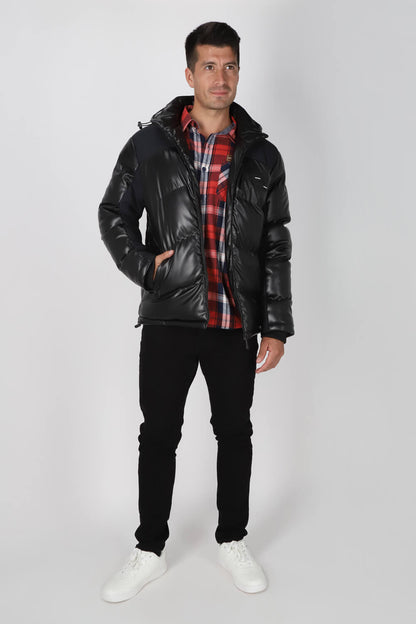 Chaqueta Pu Puffa Negro Gangster