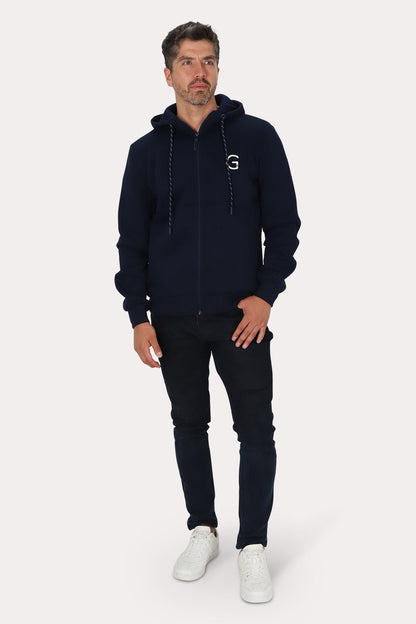 Poleron Full Zipper Fleece Outpost Azul Gangster