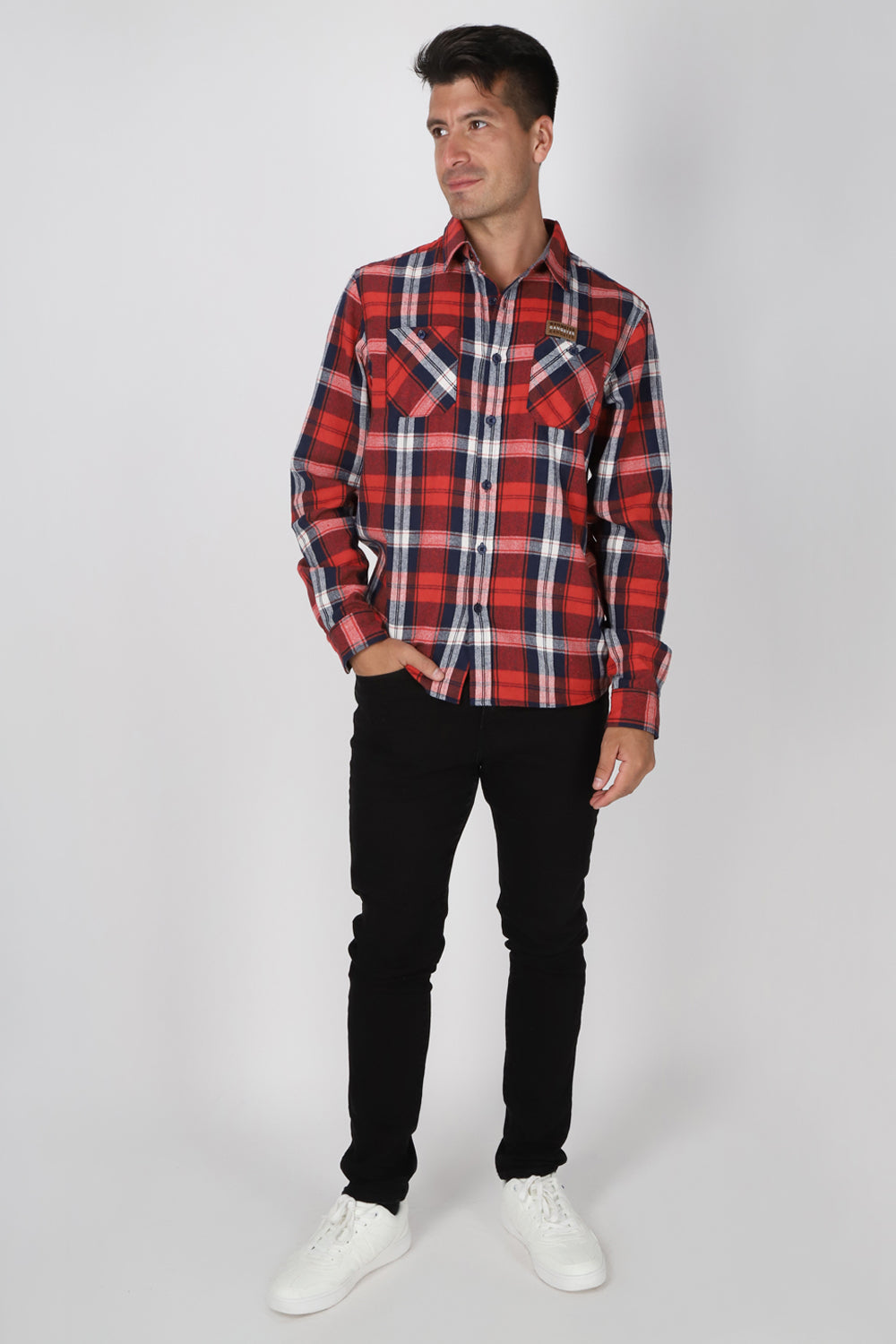 Camisa Franela  ML Fireside Rojo Gangster