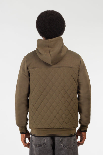 Chaqueta Hibridas Patchwork Verde Oliva Oscuro Gangster