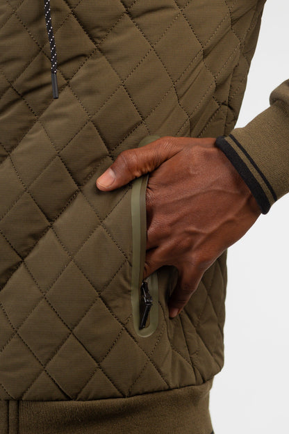 Chaqueta Hibridas Patchwork Verde Oliva Oscuro Gangster