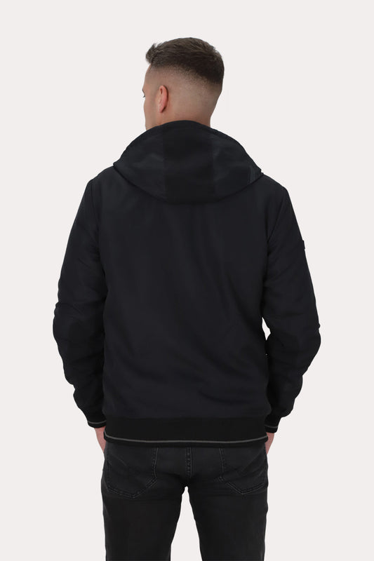 Cortaviento Reversible Dual Negro Gangster