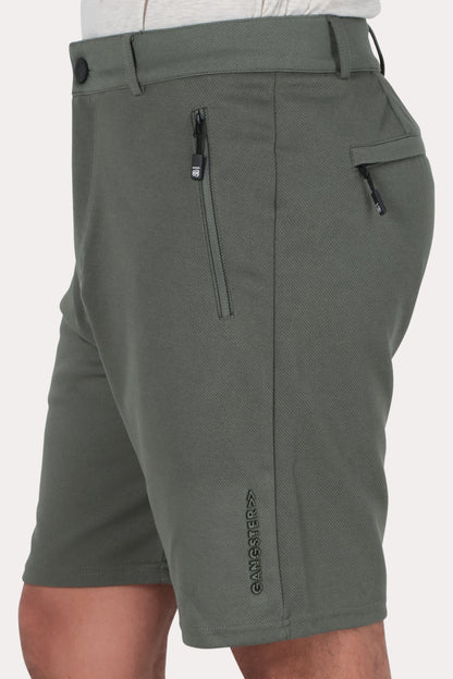 Short Bermuda Jogger Liso Comfort Gris Gangster