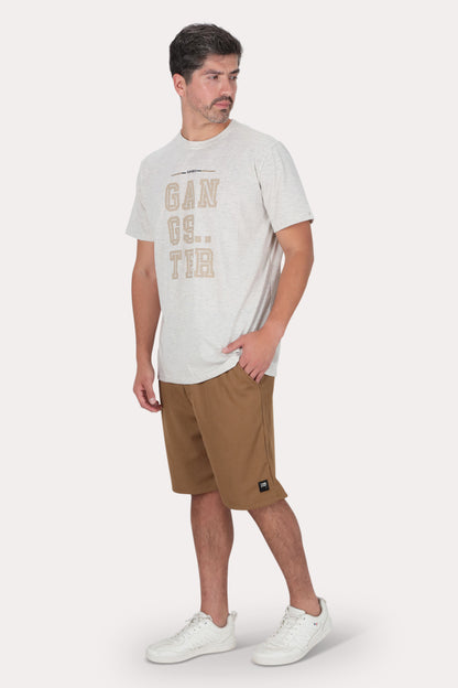 Short Bermuda Jogger Liso Loose Cafe Gangster