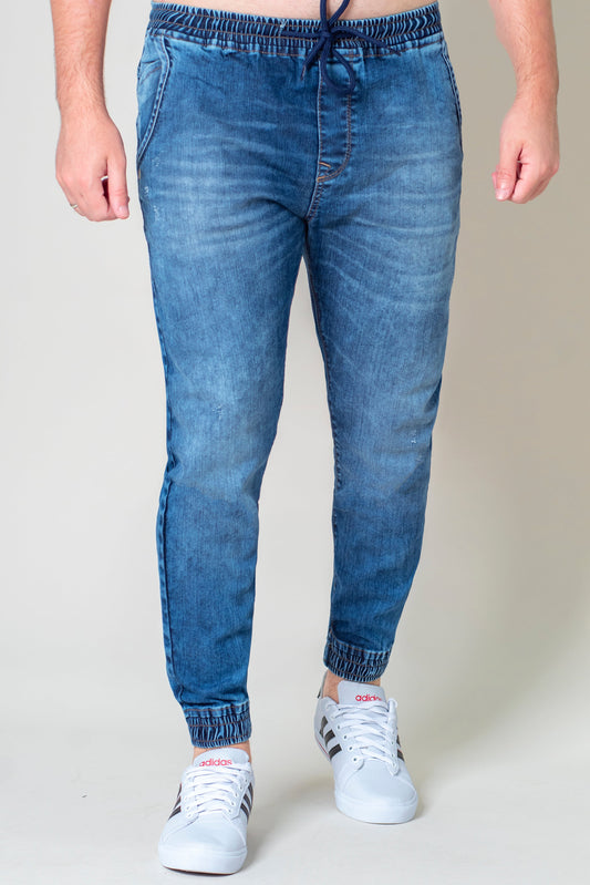 Pantalon  Jogger  Denim 0 Azul  Gangster