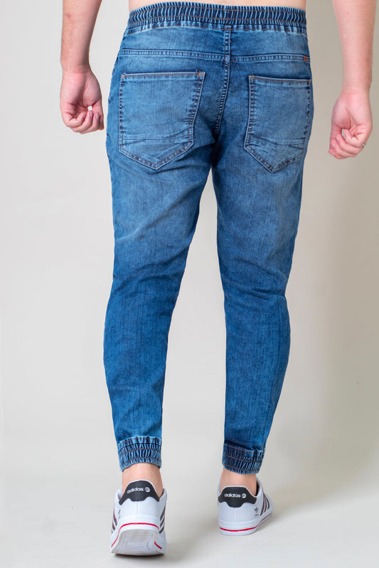 Pantalon  Jogger  Denim 0 Azul  Gangster