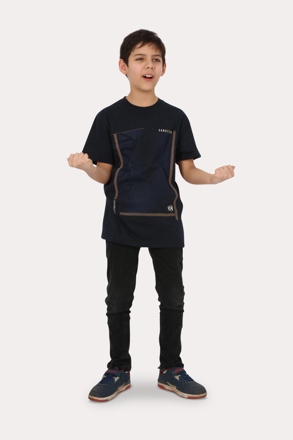 Teen Polera Mc Básica  Taiba Azul Gangster