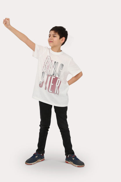 Teen Polera Mc Básica  Santo Blanco Gangster