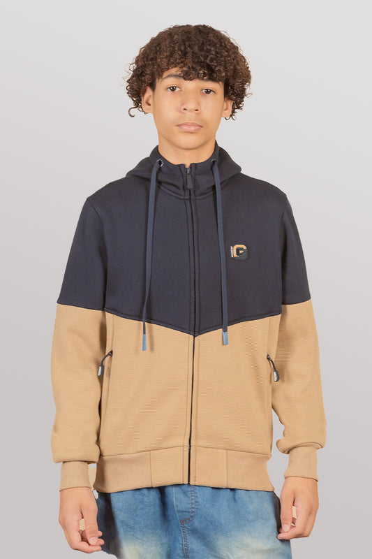 Teen Poleron Fullziper Clever Azul Gangster