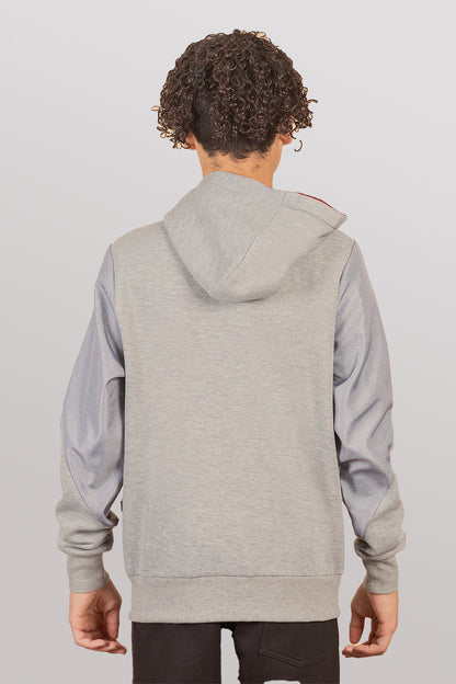 Teen Poleron Fullziper Temper Gris Gangster