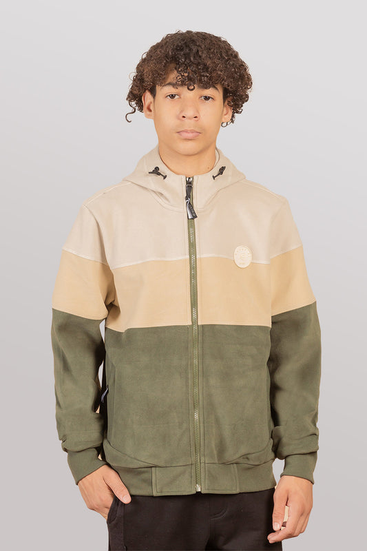 Teen Poleron Fullziper Peachy Verde Gangster