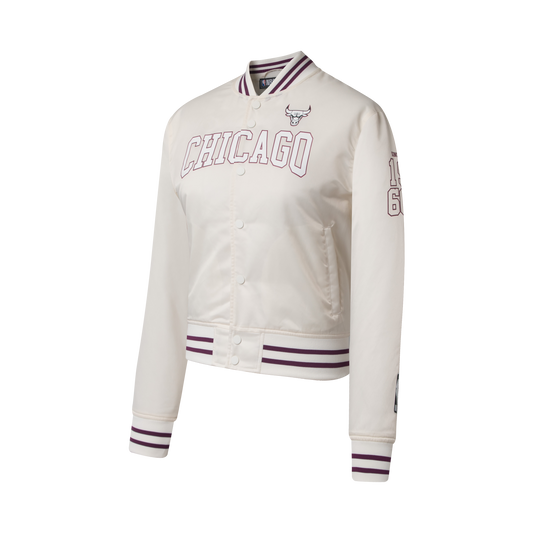Chaqueta NBA Chicago Bulls Logo Gloss Blanco