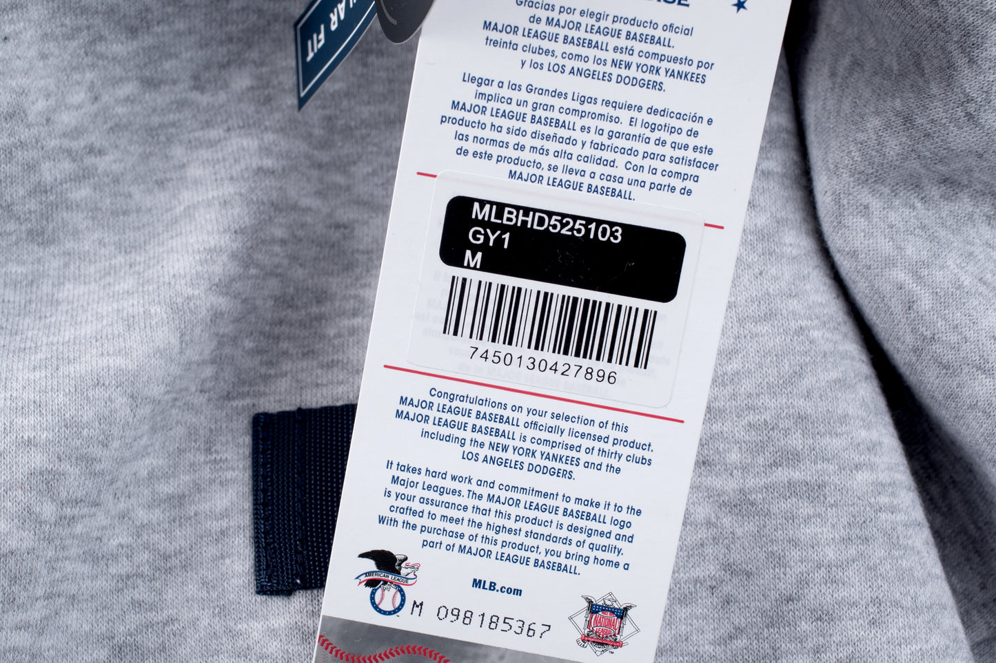 Poleron MLB Boston Red Sox Gris