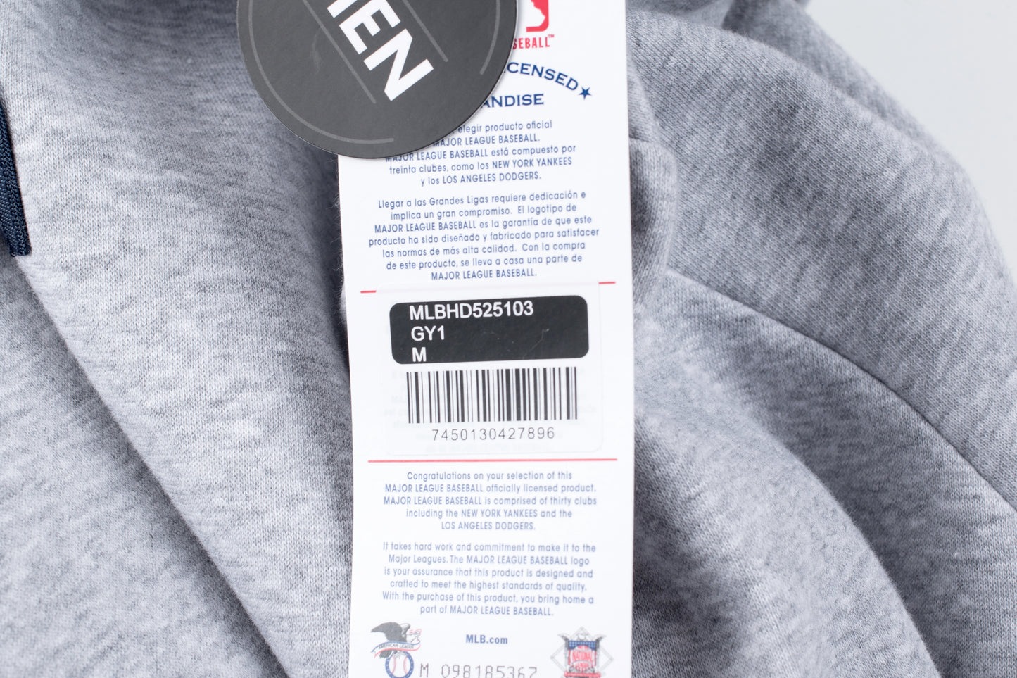 Poleron MLB Boston Red Sox Gris