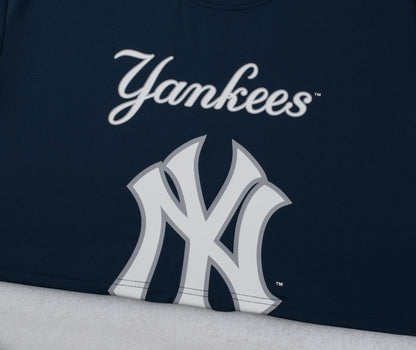 Polera Mc MLB Yankees Costo Boxy Crop Top Mesh Azul