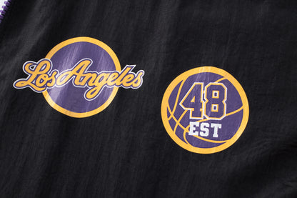 Cortaviento NBA Lakers Warm-up Negro
