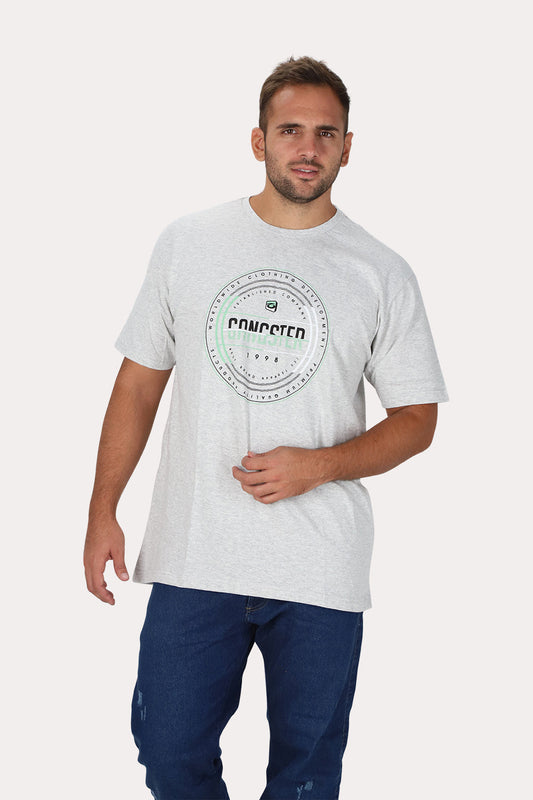 Plus Polera Mc Básica Vibrant Gris Gangster