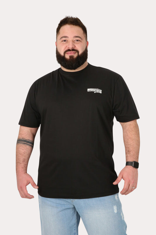 Polera Mc Básica  Zamba Negro  Gangster