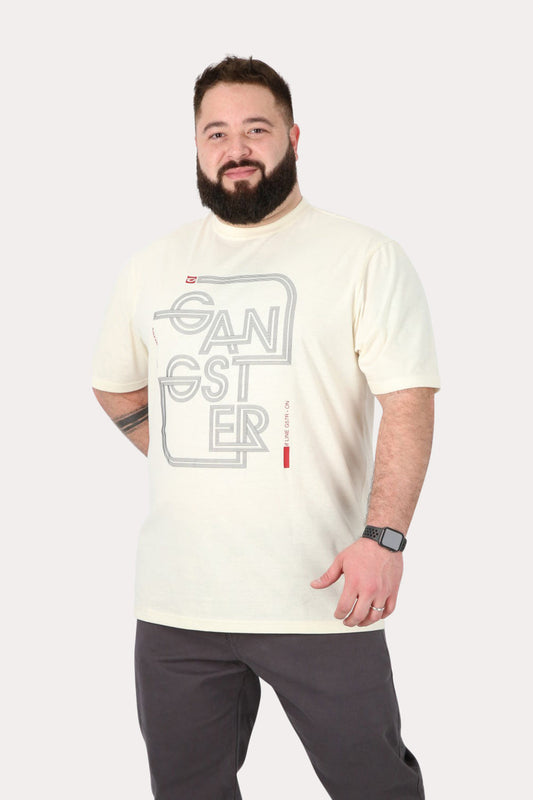 Plus Polera Mc Básica  Atalaia Blanco Gangster