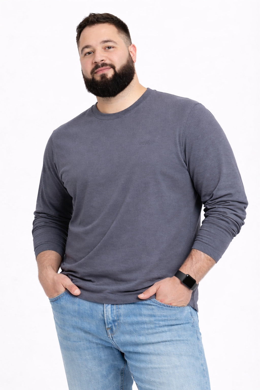 Plus Polera ML Field Gris