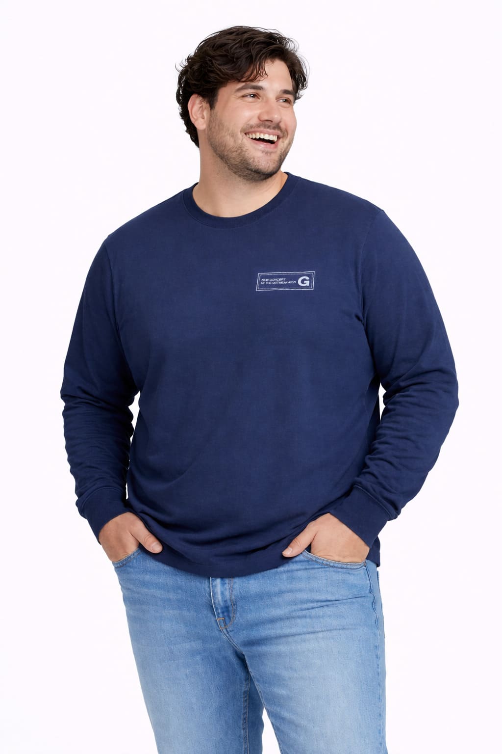 Plus Polera ML Field Azul Marino