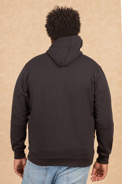Plus Poleron Full Zipper Fleece Ouut Negro Gangster