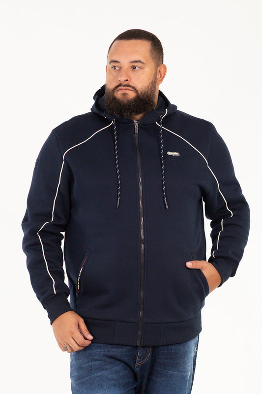 Plus Poleron Fullzipper Connect Aziul Marino