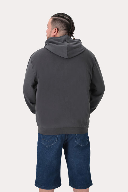 Plus Poleron Fullziper Fleece Loop Gris