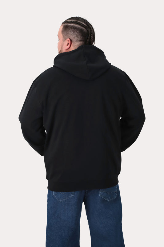 Plus Poleron Fullziper Fleece Logan Negro