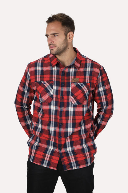 Plus Camisa  ML Franela  Fireside Rojo Gangster