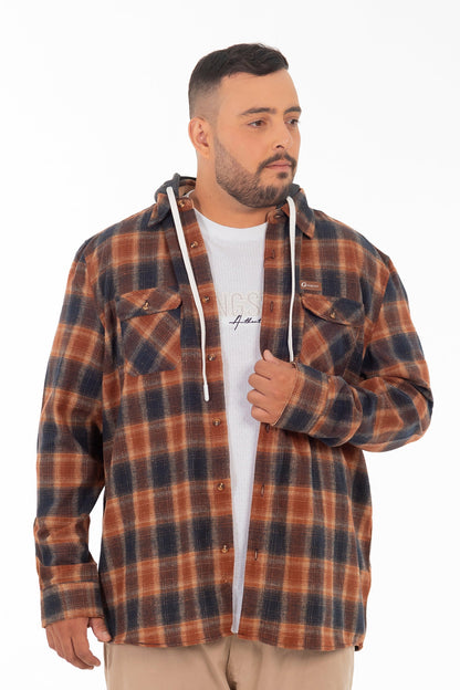 Plus Camisa Ml Franela Grizzly Cafe Gangster