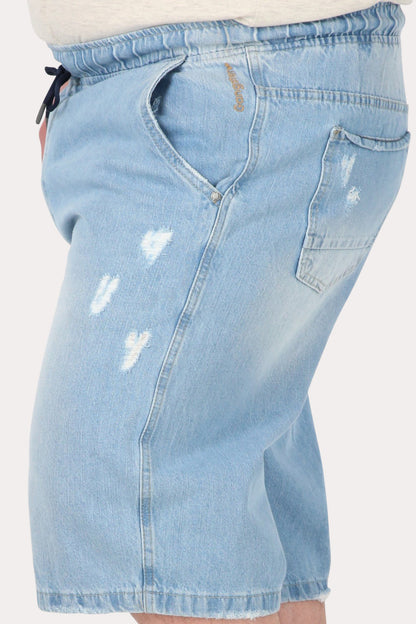 Plus Short Bermuda Denin Jeans Cuff Azul Gangster