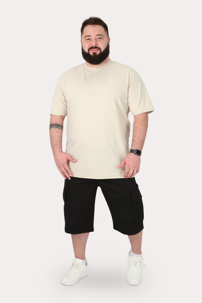 Plus Short Bermuda Canvas Cargo CarB Negro Gangster