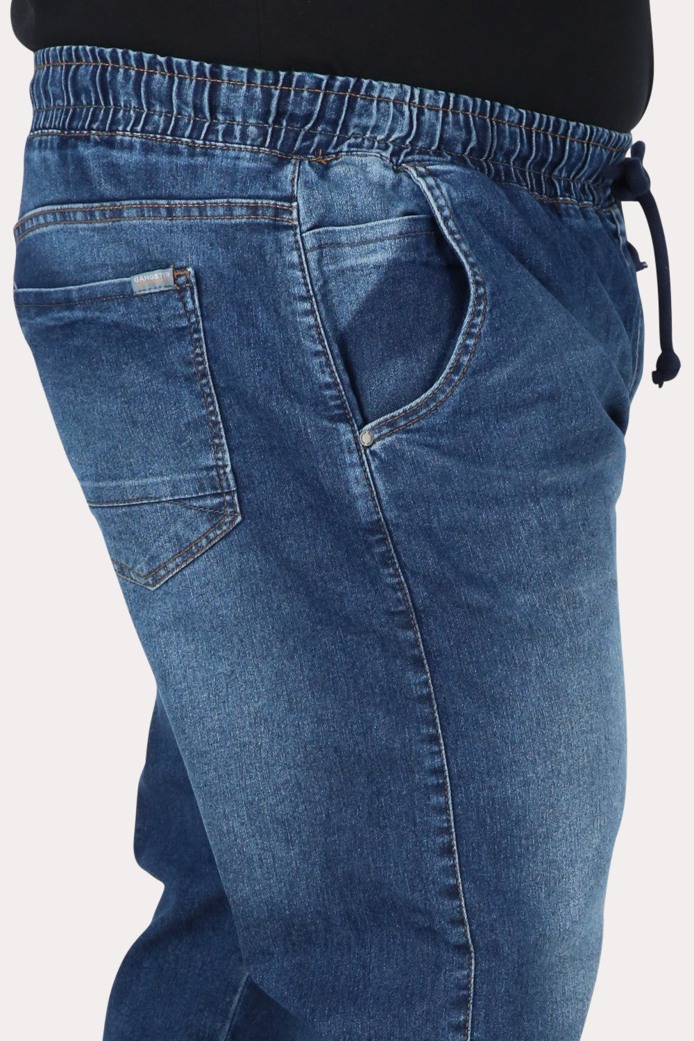 Plus Pantalon Jogger Denim 0 Azul Gangster