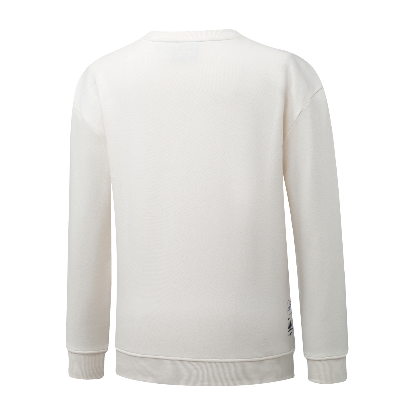 Poleron Crew MLB Dodgers Front Wordmark Print Loose Fit Beige