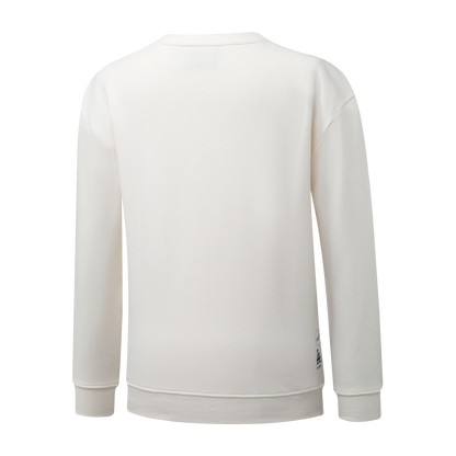 Poleron Crew MLB Dodgers Front Wordmark Print Loose Fit Beige
