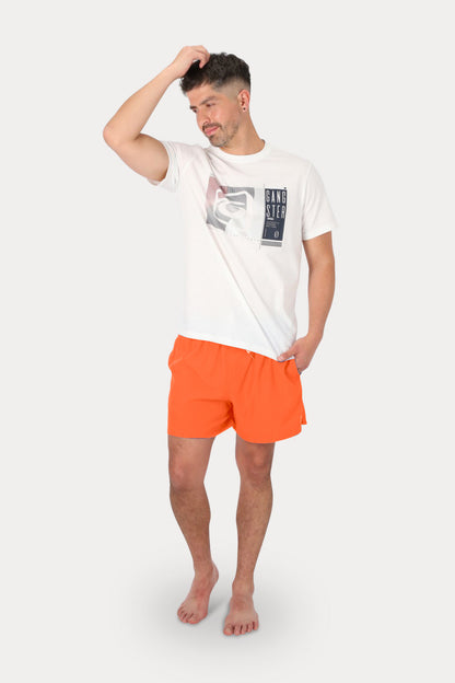 Plus Traje Baño Solid Naranjo Gangster