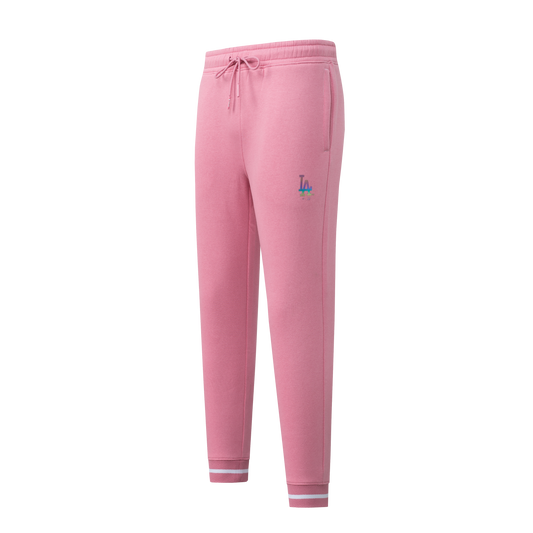 Pantalon MLB Dodgers Front Holographic Logo Print Regular Fit Jogger Rosa