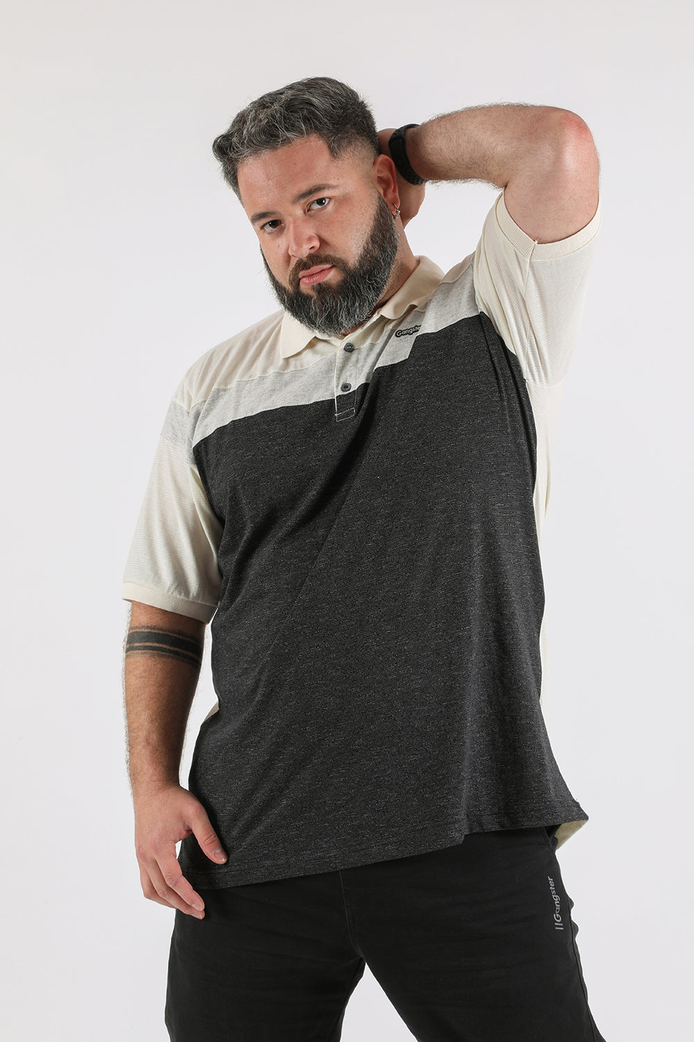 Plus Polera Cuello Key Blanco Gangster