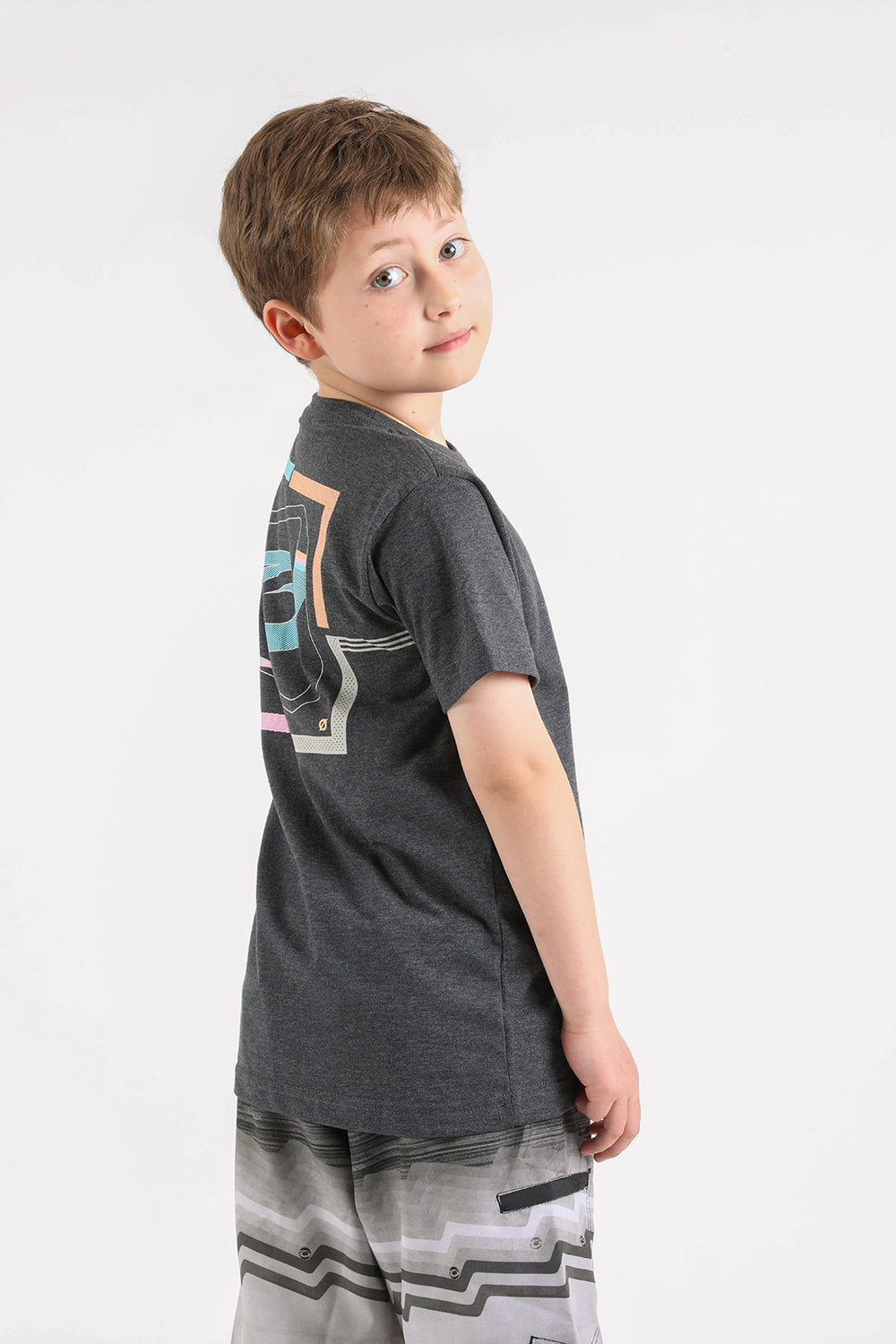 Teen Polera Mc Básica Square Gris Gangster