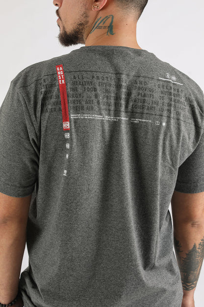 Polera Mc Básica Narrative Gris Gangster