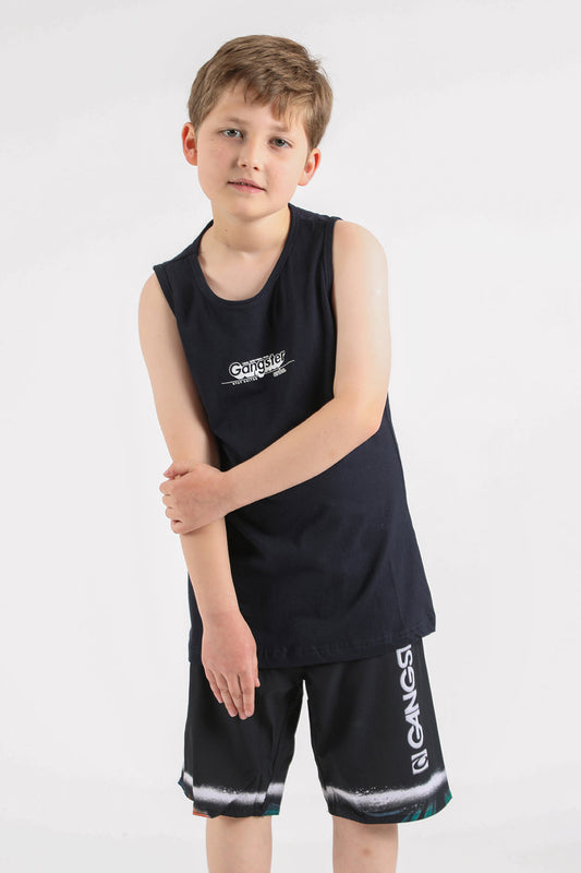 Teen Polera Sm Urbn Azul Gangster