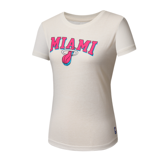 Polera Mc NBA Miami Heat Beige