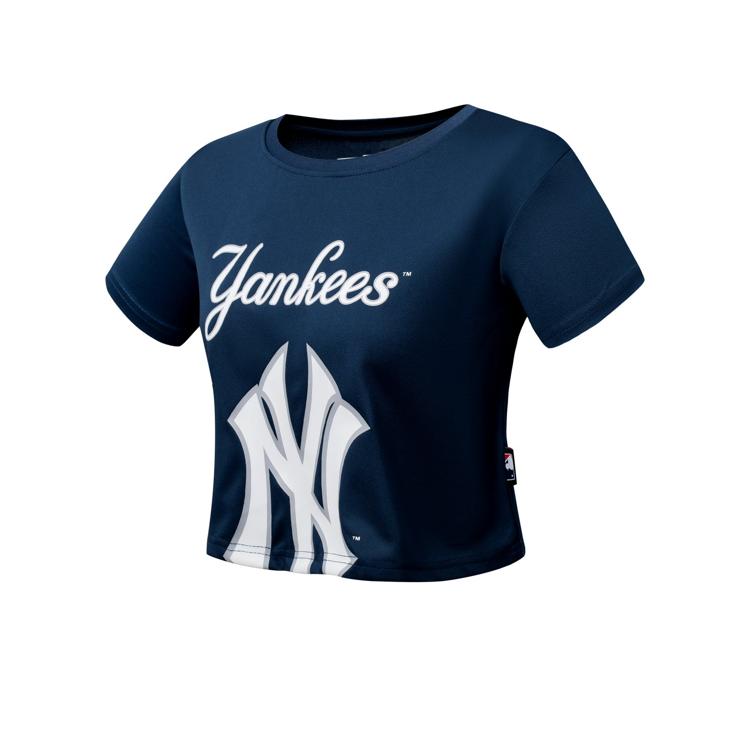 Polera Mc MLB Yankees Costo Boxy Crop Top Mesh Azul