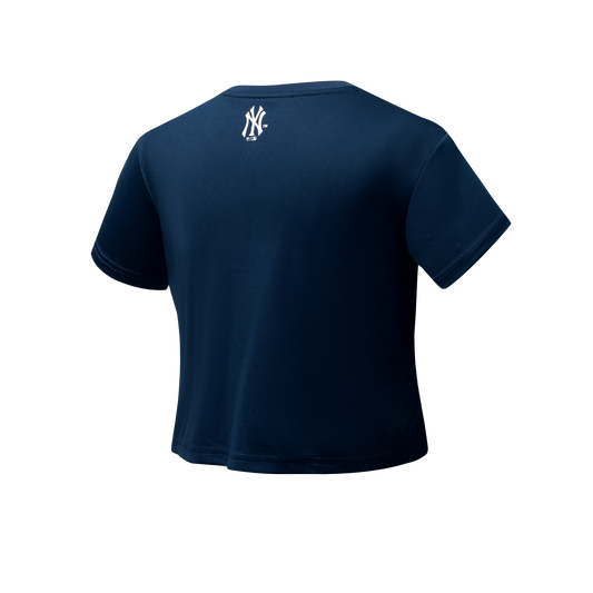 Polera Mc MLB Yankees Costo Boxy Crop Top Mesh Azul