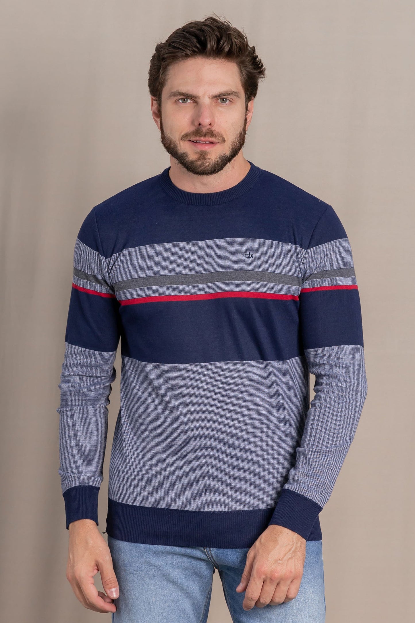 Chaleco  Liviano Striped Azul  Gangster