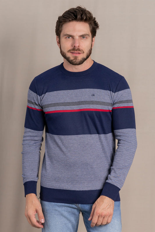 Chaleco  Liviano Striped Azul  Gangster