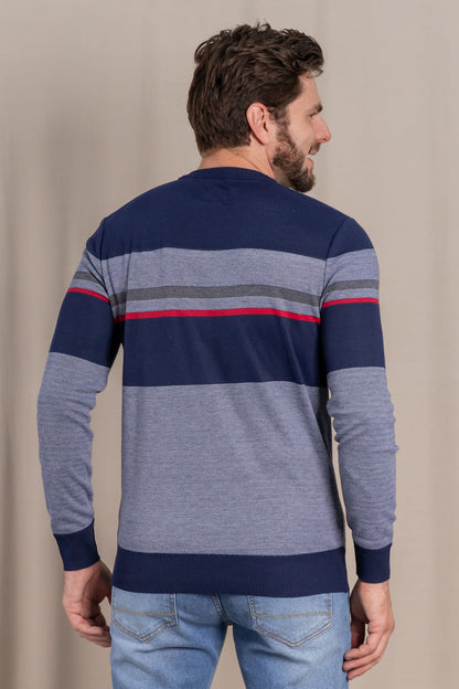 Chaleco  Liviano Striped Azul  Gangster