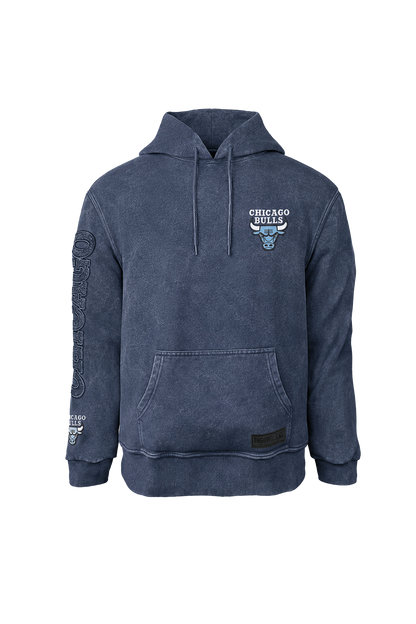 Poleron NBA Chicago Bulls Acid Wash  Azul