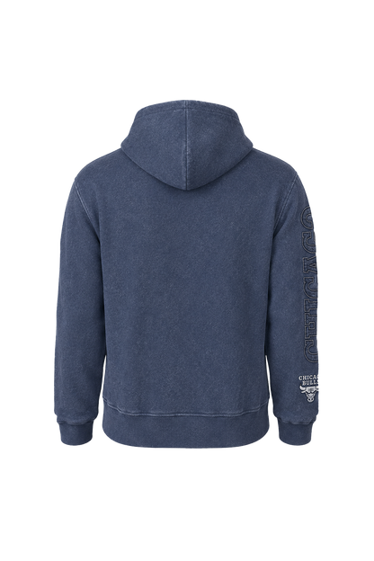 Poleron NBA Chicago Bulls Acid Wash  Azul